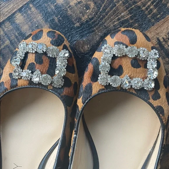 Sole Society Brown Leopard Flats with Embellishments 8.5 - Picture 5 of 5